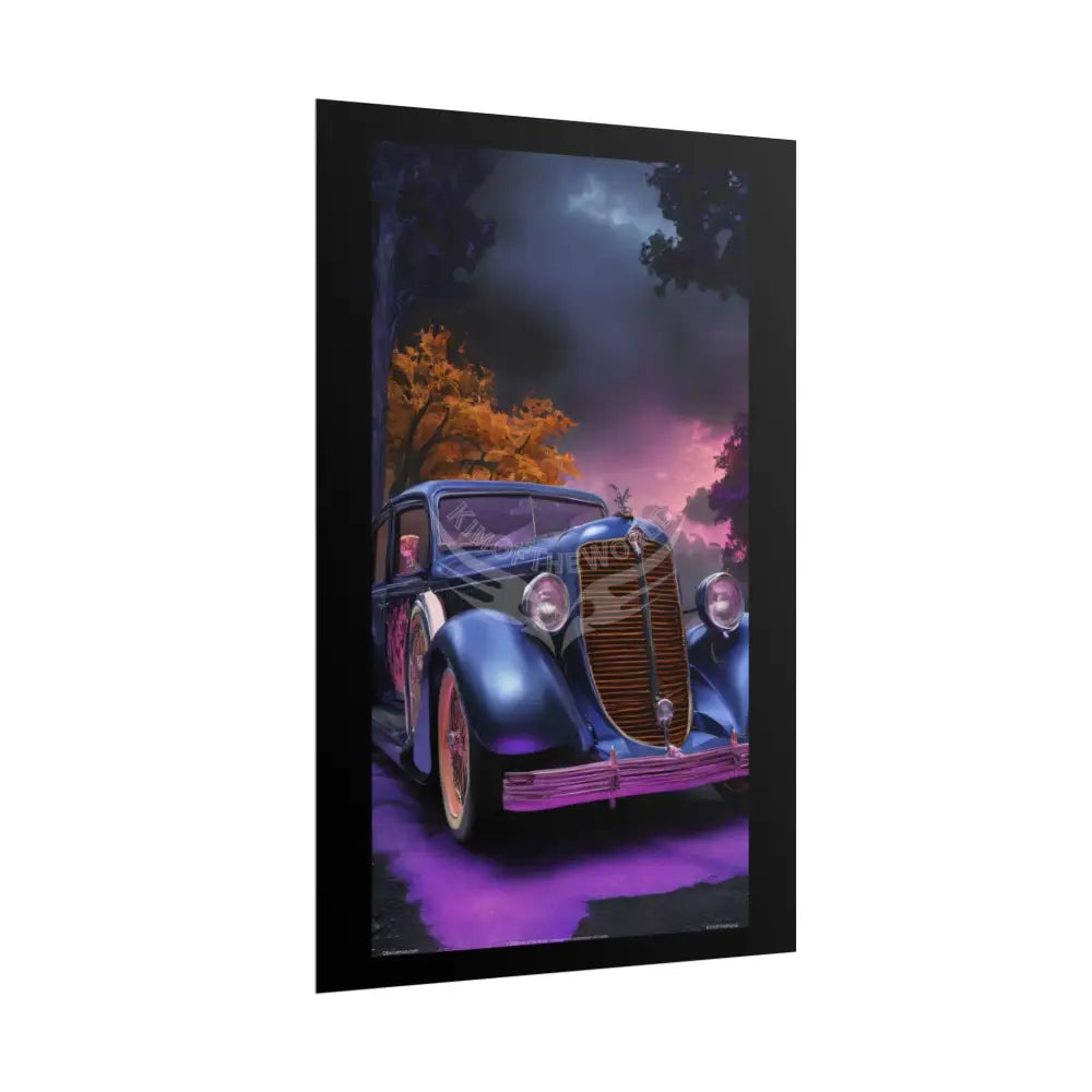 Retro Auto Flash & Flare Lace Gothic Art Poster – Iridescent Cars & Lace Rolled Poster Set Poster pieces Poster