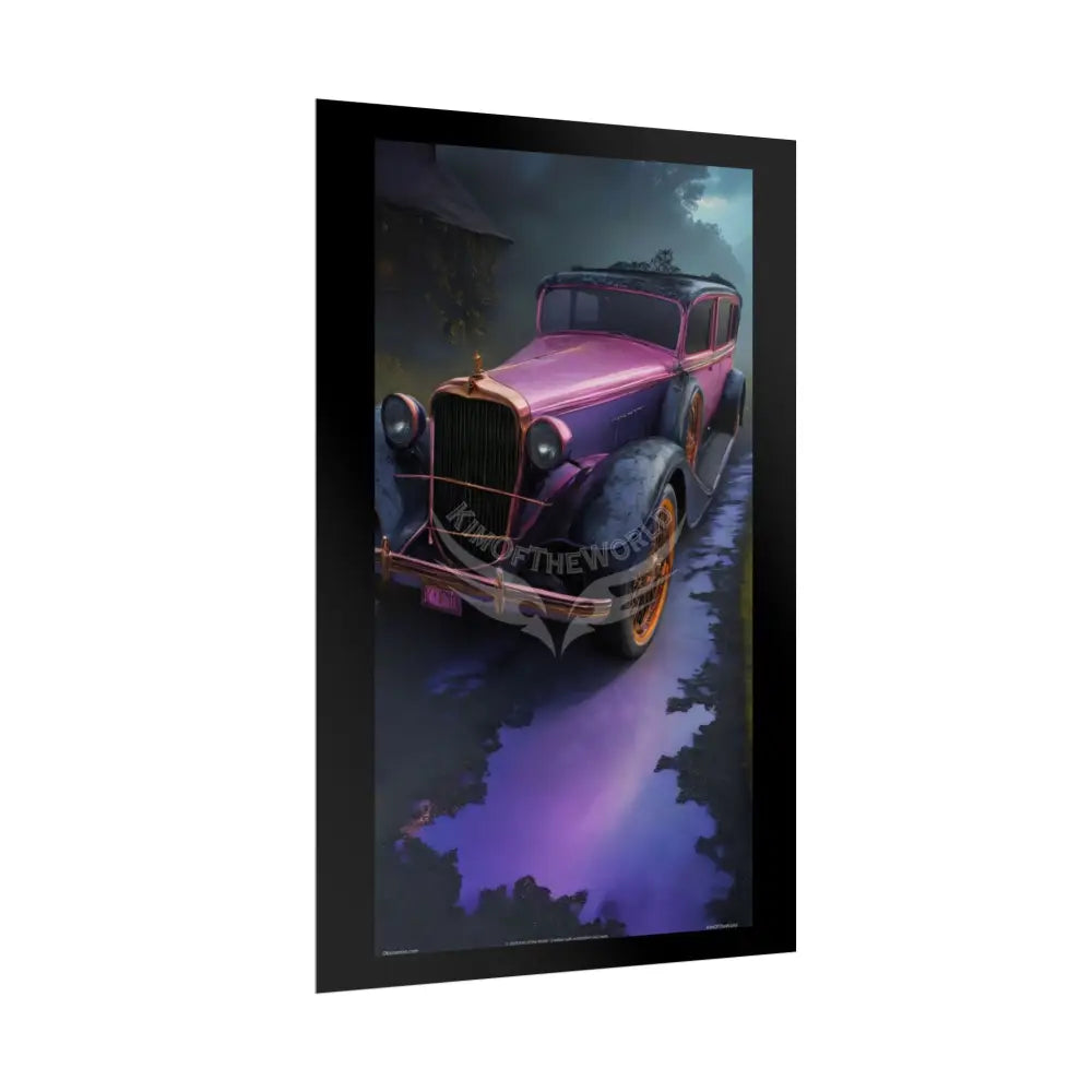 Retro Auto Flash & Flare Lace Gothic Art Poster – Iridescent Cars & Lace Rolled Poster Set Poster pieces Poster