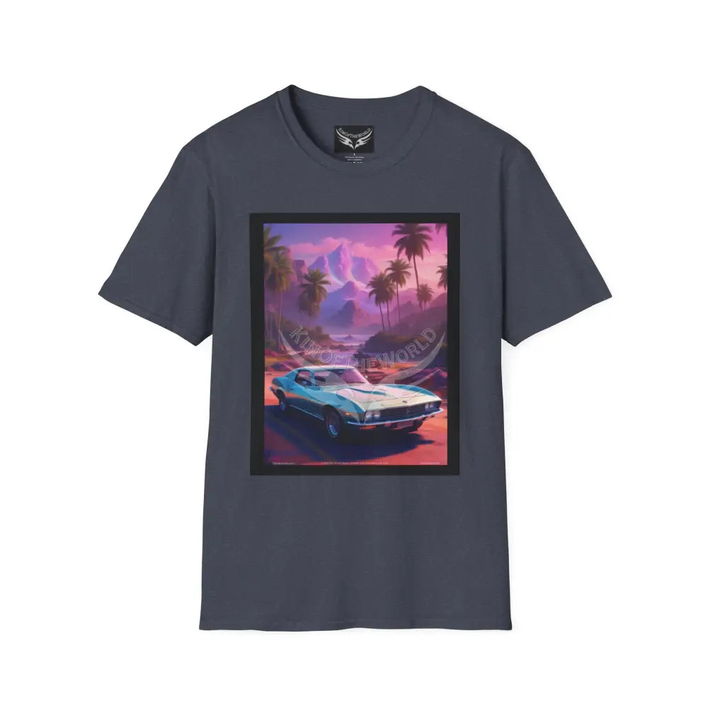 Retro Cars - Softstyle T-Shirt Heather Navy / XS T-Shirt
