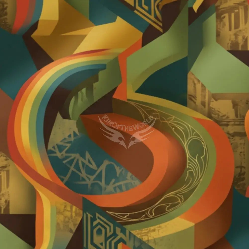 Retro Colors 3D Basic Unpasted Mural Wallpaper 144’’x100’’ 144’’x100’’ Wall Coverings