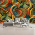 Retro Colors 3D Basic Unpasted Mural Wallpaper 144’’x100’’ 144’’x100’’ Wall Coverings