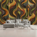 Retro Design 3D Abstract Unpasted Mural Wallpaper 144’’x100’’ 144’’x100’’ Wall Coverings