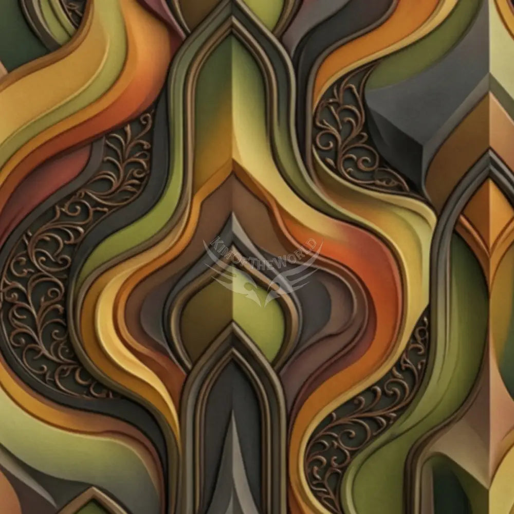 Retro Design 3D Abstract Unpasted Mural Wallpaper 144’’x100’’ 144’’x100’’ Wall Coverings
