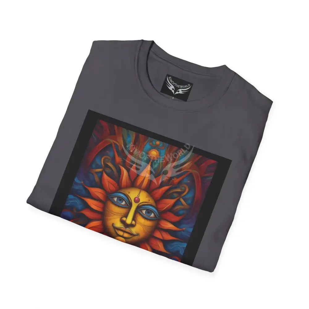 Retro Folk Sun - Softstyle T-Shirt T-Shirt