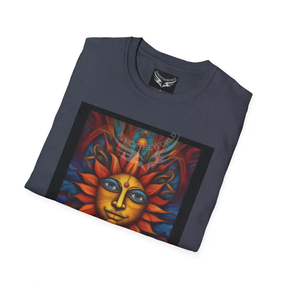 Retro Folk Sun - Softstyle T-Shirt T-Shirt