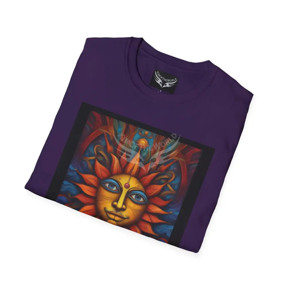 Retro Folk Sun - Softstyle T-Shirt T-Shirt
