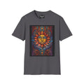 Retro Folk Sun - Softstyle T-Shirt Charcoal / XS T-Shirt