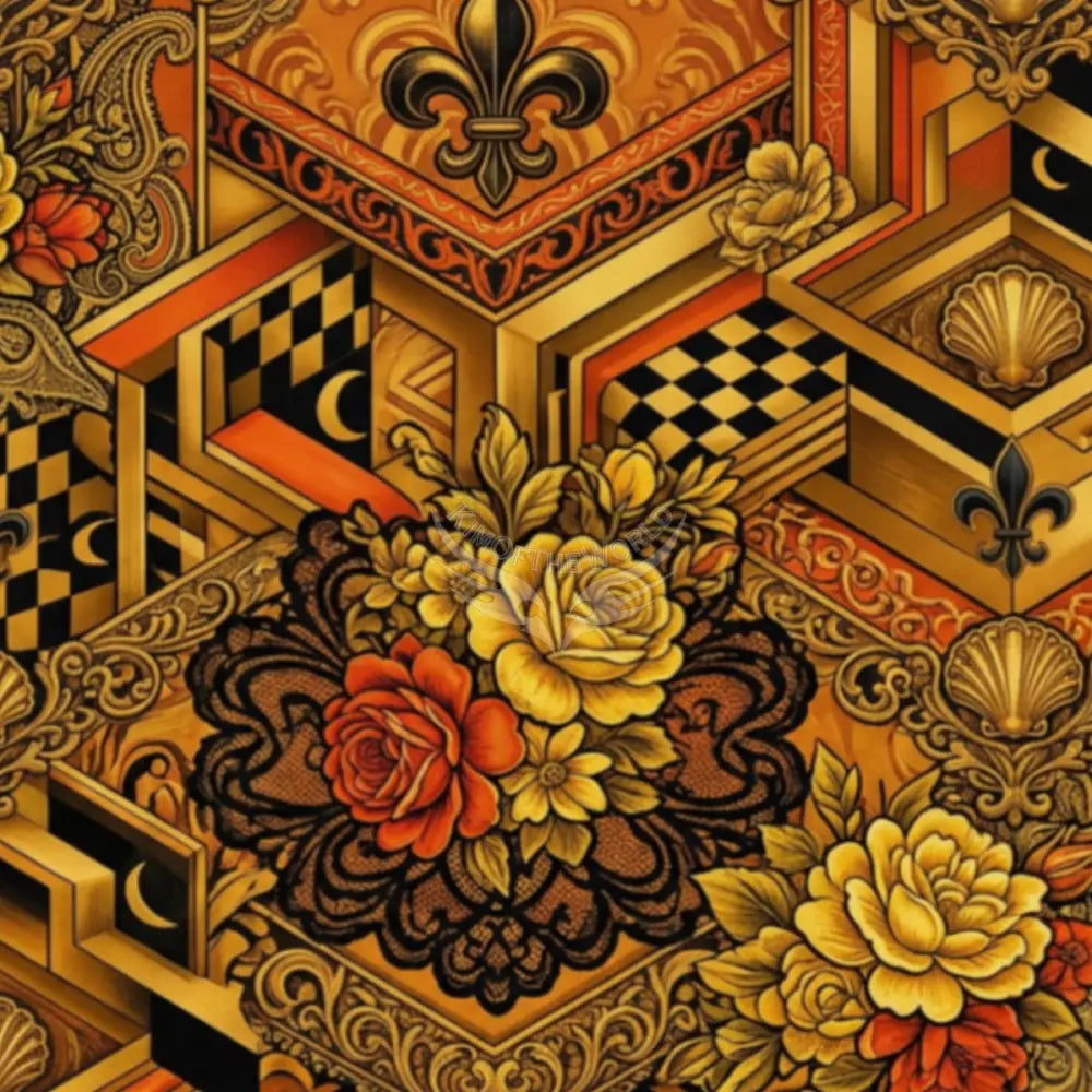 Retro Giant Fruit and Floral Unpasted Mural Wallpaper 144’’x100’’ 144’’x100’’ Wall Coverings