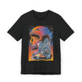 Retro Techno Trip Skull Cyborg T-Shirt — Sci‑Fi Giant Skull Graphic Black / S T-Shirt