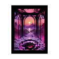 Ribbon Vaporwave Beach Room Vibrant Magical Pink Neon Portal Art Poster 18″ x 24″ (Vertical) / Semi Glossy Poster