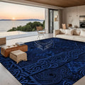 Rich Dark Navy 3D Sharp Design Large Area Rug Floor Carpet 120’’x96’’ Rugs & Mats