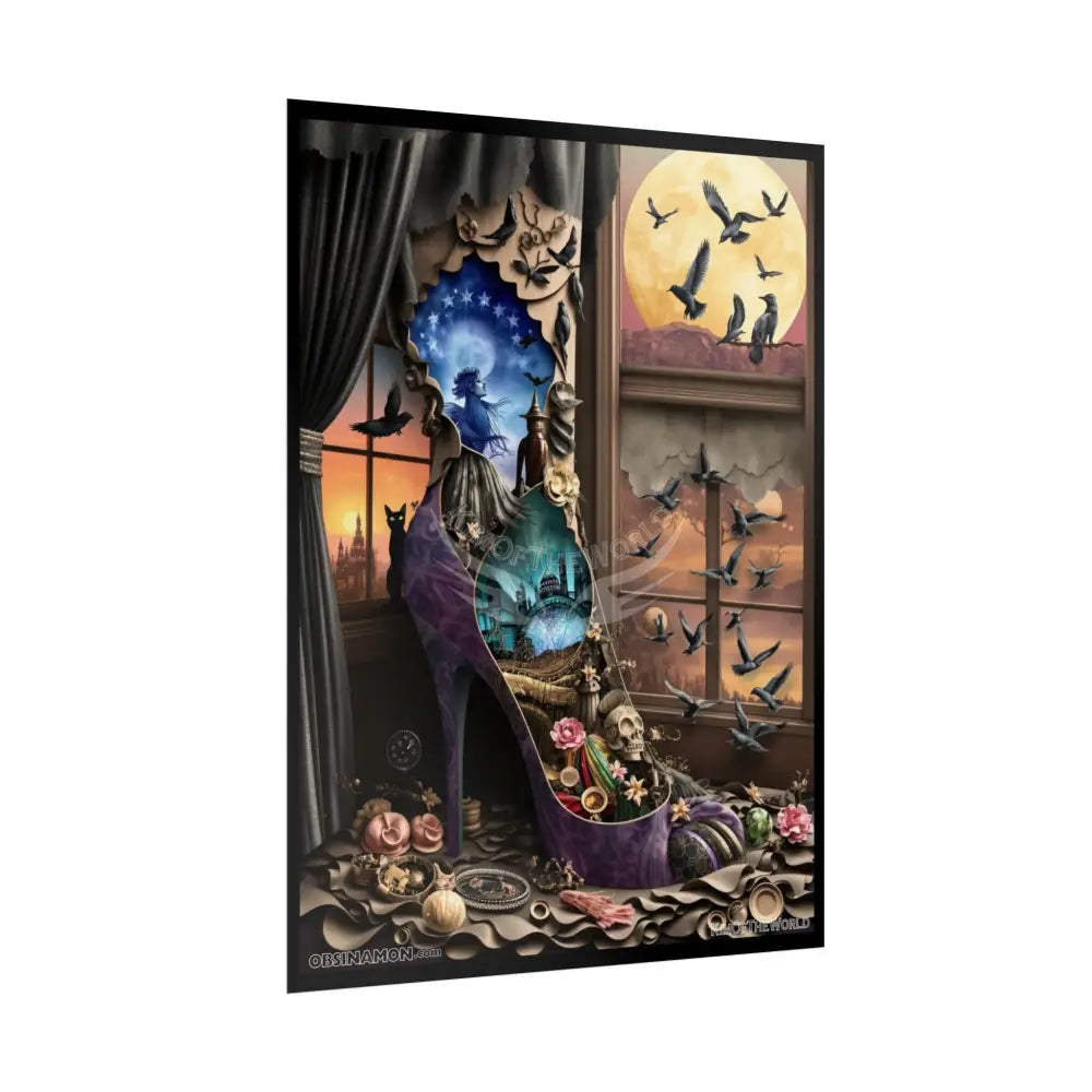 Rolled Poster — 3D Stiletto Cutout Worlds: Floral Landscapes & Gothic Miniature Art Poster Poster