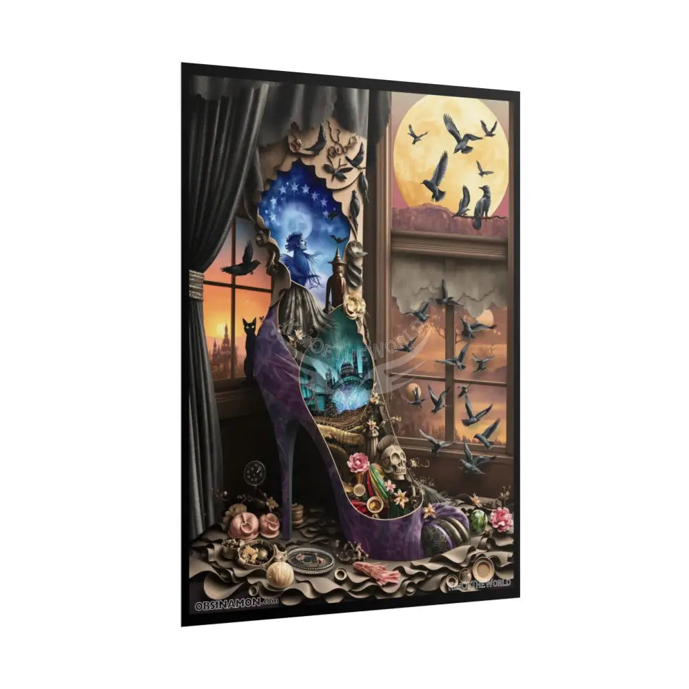 Rolled Poster — 3D Stiletto Cutout Worlds: Floral Landscapes & Gothic Miniature Art Poster Poster