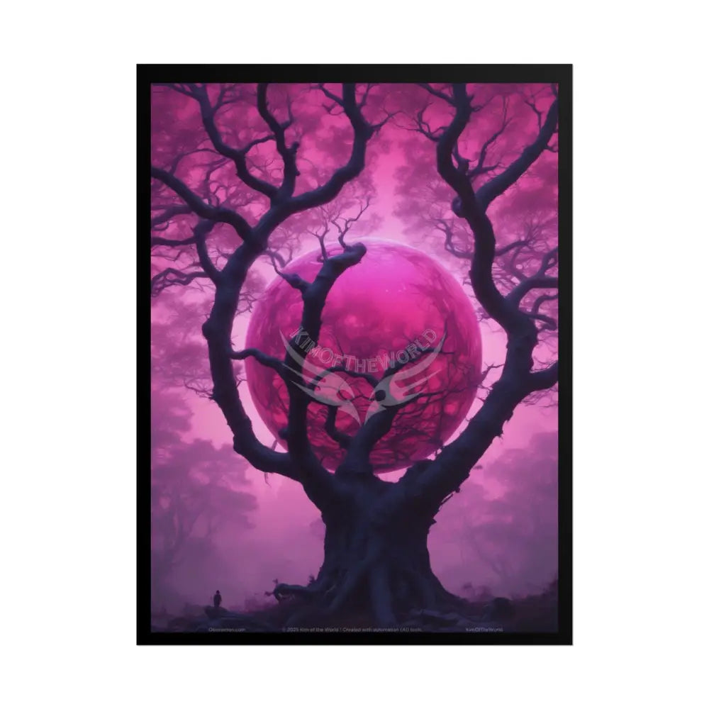 Rolled Poster — ’Vaporware 3D Orb in Wicked Tree’ Art Print 18″ x 24″ (Vertical) / Matte Poster