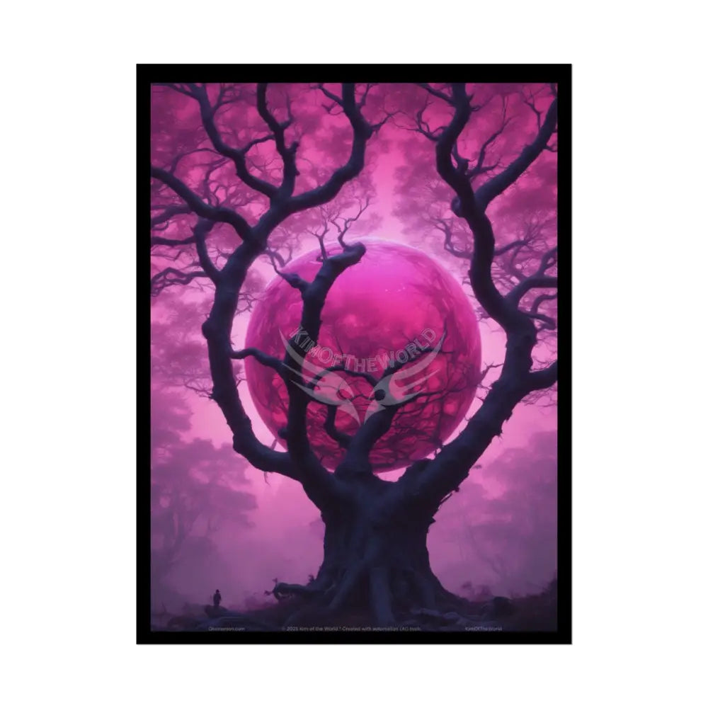 Rolled Poster — ’Vaporware 3D Orb in Wicked Tree’ Art Print 18″ x 24″ (Vertical) / Semi Glossy Poster