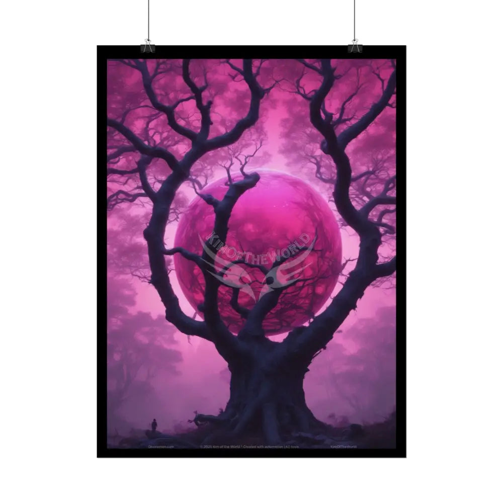 Rolled Poster — ’Vaporware 3D Orb in Wicked Tree’ Art Print Poster
