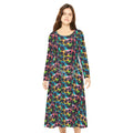 Sandwich Cookie Tile Wallpaper Print Dress – Women’s Long Sleeve AOP L All Over Prints