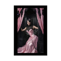 Satin Black & Pink Fashion Lady Poster Print Set Pcs — Luxury Iridescent Wall Art for Bedroom and Fashion Home or