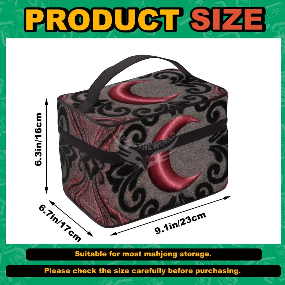 Satin Moon Portable Bag - One Size - Mahjong