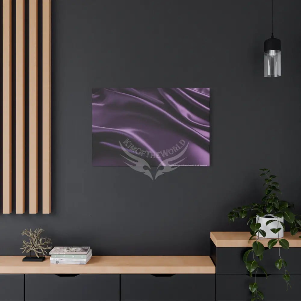 Satin Sheets Color Coordinated Fantasy Canvas Prints - Purple Canvas