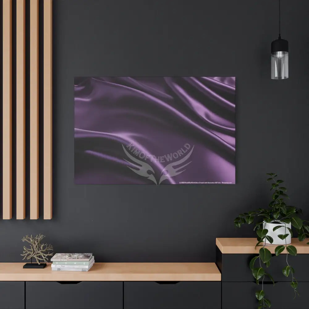 Satin Sheets Color Coordinated Fantasy Canvas Prints - Purple Canvas