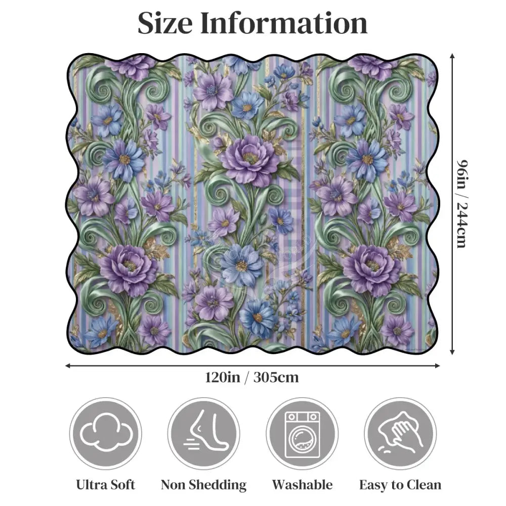 Scalloped Area Rug 120’’x96’’ 120’’x96’’ Rugs & Mats