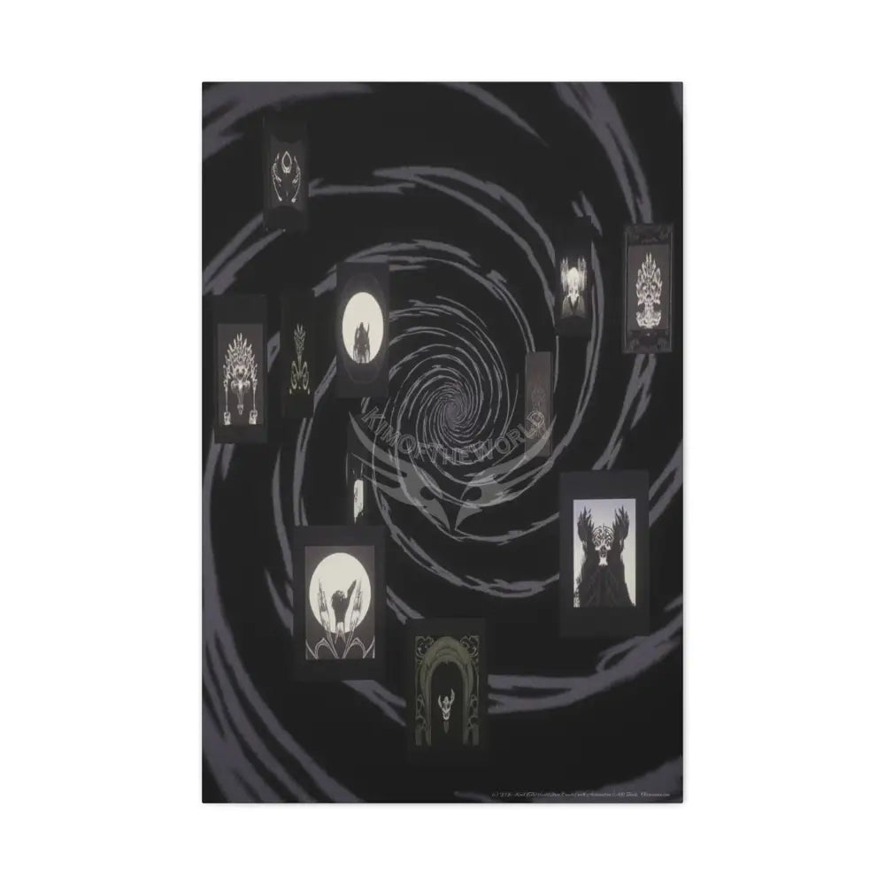 Sci Fi Black Satin Multiverse Canvas Print — Dimensional Wall Art 24’’ x 36’’ (Vertical) / 1.25’’ Canvas