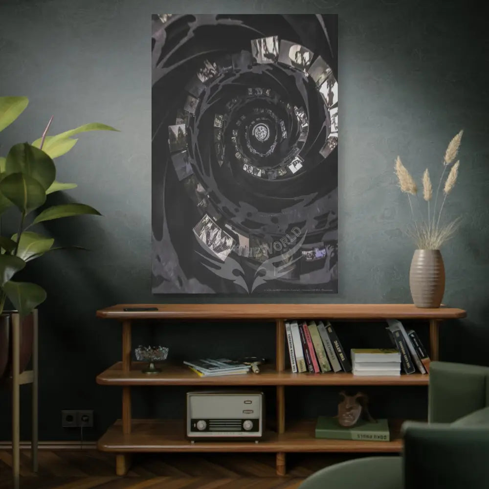 Sci Fi Black Satin Multiverse Canvas Print — Dimensional Wall Art Canvas