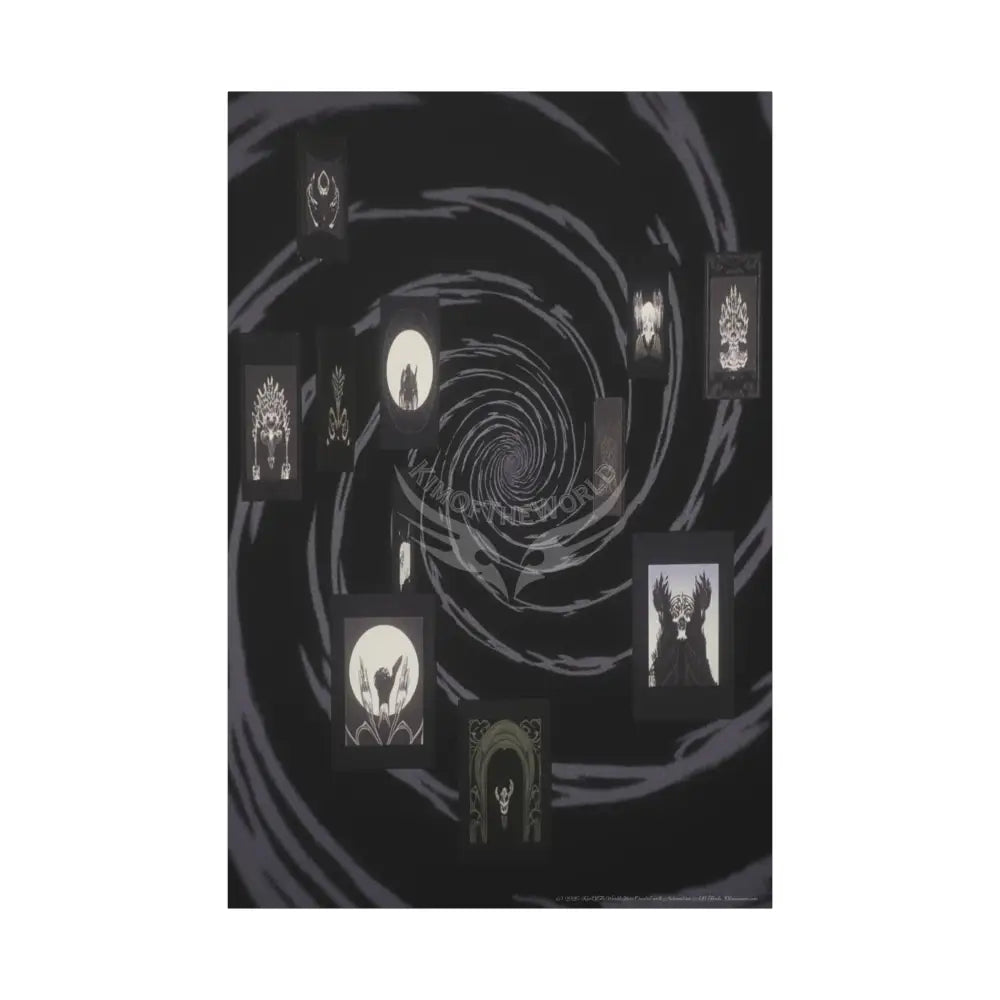 Sci Fi Black Satin Multiverse Canvas Print — Dimensional Wall Art 40’’ x 60’’ (Vertical) / 1.25’’ Canvas