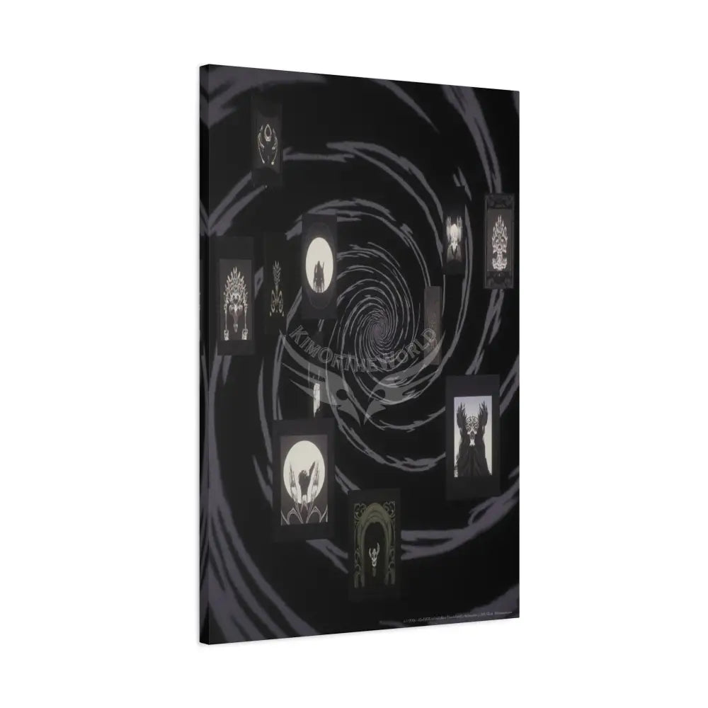 Sci Fi Black Satin Multiverse Canvas Print — Dimensional Wall Art Canvas