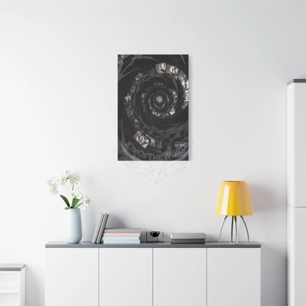 Sci Fi Black Satin Multiverse Canvas Print — Dimensional Wall Art Canvas
