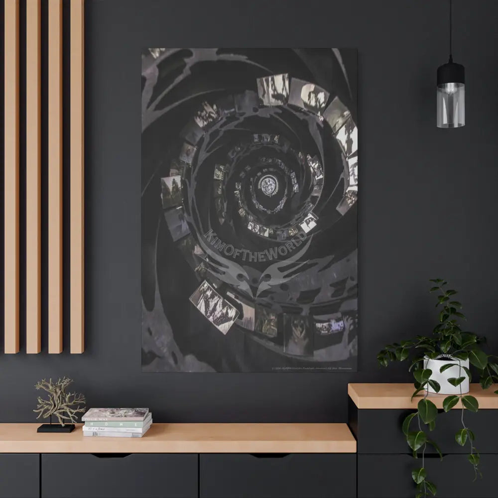 Sci Fi Black Satin Multiverse Canvas Print — Dimensional Wall Art Canvas