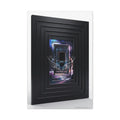 Sci Fi Lens Cosmic Modern Tech Black Iridescent Block Canvas Print — Dimensional Wall Art 24’’ x 36’’ (Vertical)