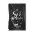 Sci Fi Multiverse Black & White Satin Moon Room Vortex Canvas Print — Dimensional Wall Art 24’’ x 36’’ (Vertical)