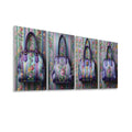 Set of 4 Panels Sound Absorbing Wall Art - Floral Wallpaper Handbag Canvas Prints 20’’x40’’x4 pcs Acoustic Panels