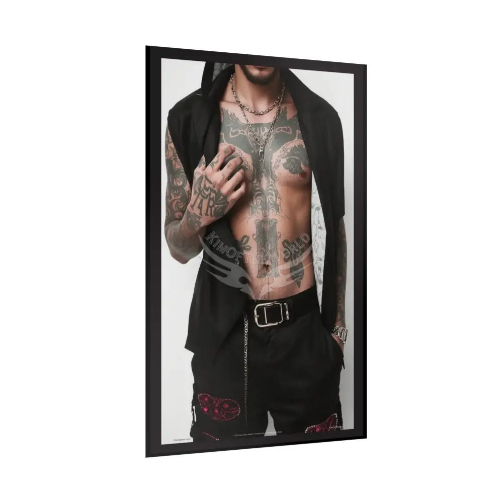 Sexy Man Tattooed Person - Sexy Tattooed Art Rolled Poster Poster
