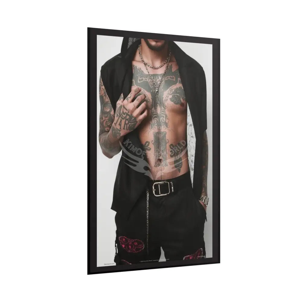 Sexy Man Tattooed Person - Sexy Tattooed Art Rolled Poster Poster