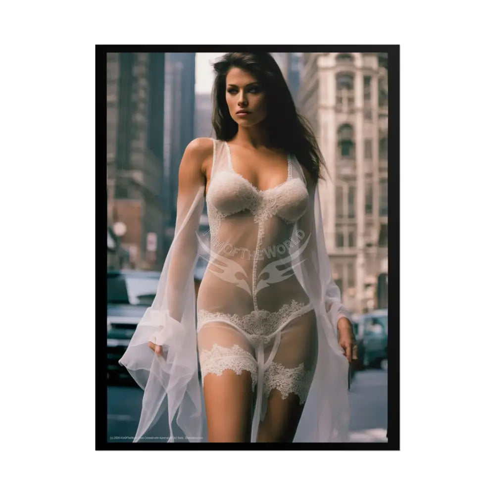 Sheer Street Fashion Girl Rolled Posters — Subtle Sexy Seductive Wall Art 18″ x 24″ (Vertical) / Matte Poster