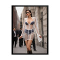 Sheer Street Fashion Girl Rolled Posters — Subtle Sexy Seductive Wall Art Poster