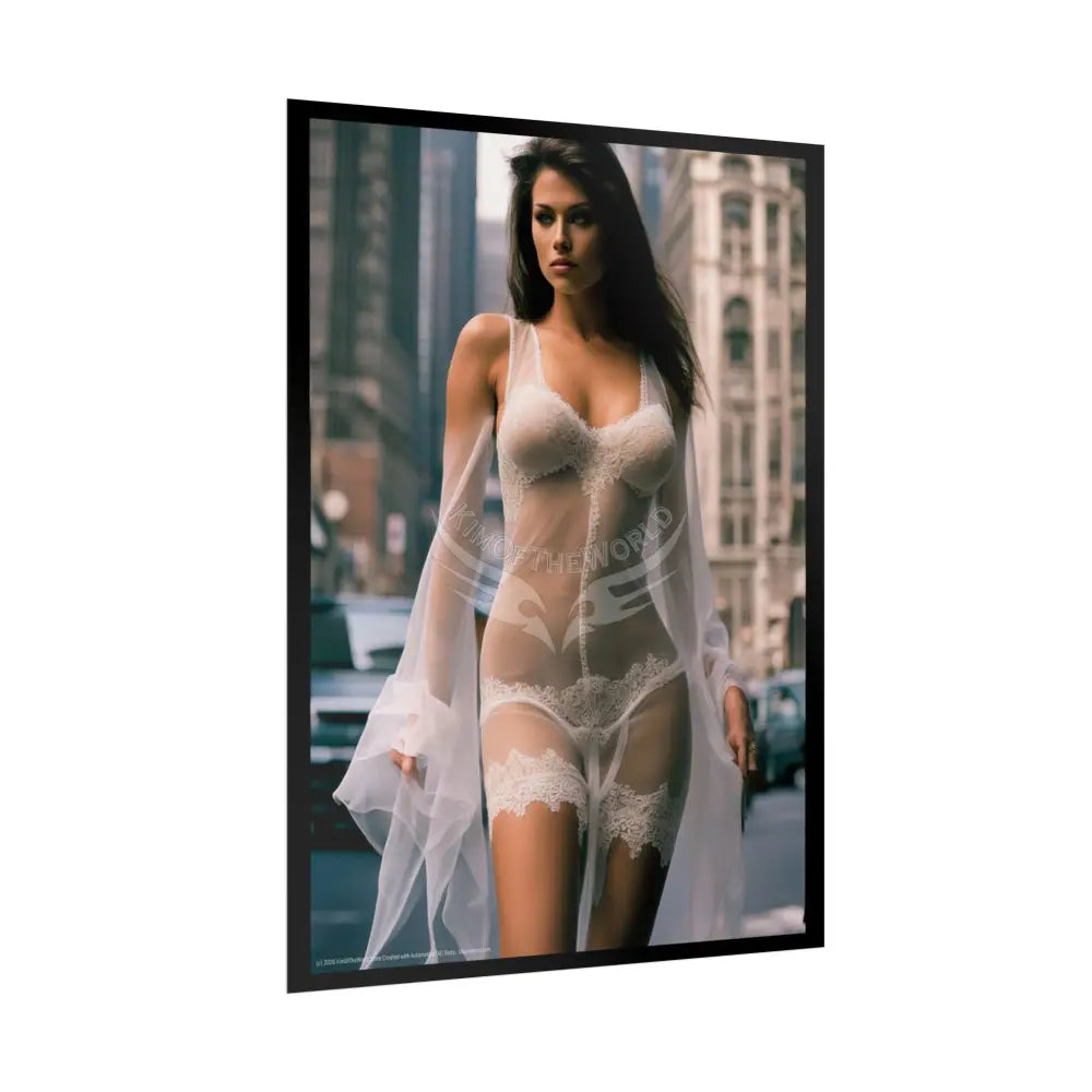 Sheer Street Fashion Girl Rolled Posters — Subtle Sexy Seductive Wall Art Poster