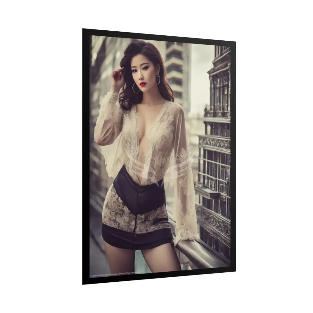 Sheer Street Fashion Girl Rolled Posters — Subtle Sexy Seductive Wall Art Poster