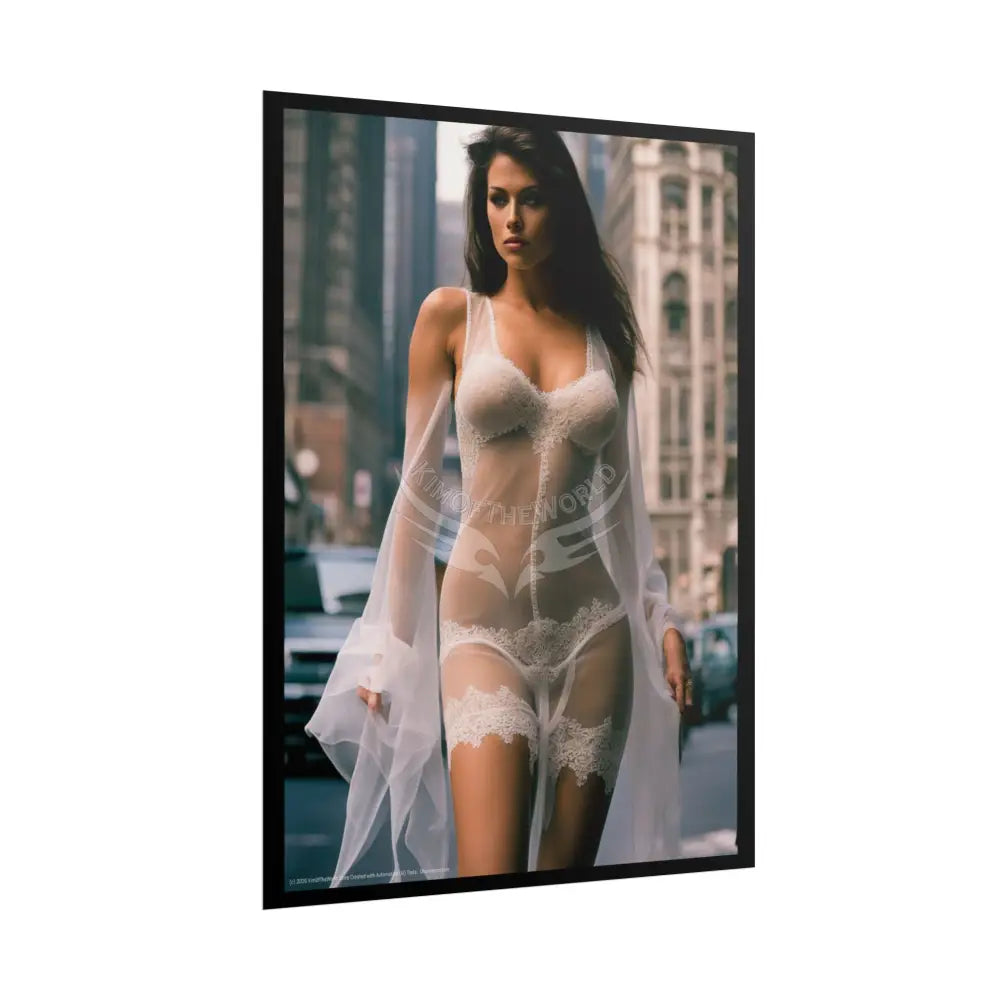 Sheer Street Fashion Girl Rolled Posters — Subtle Sexy Seductive Wall Art Poster