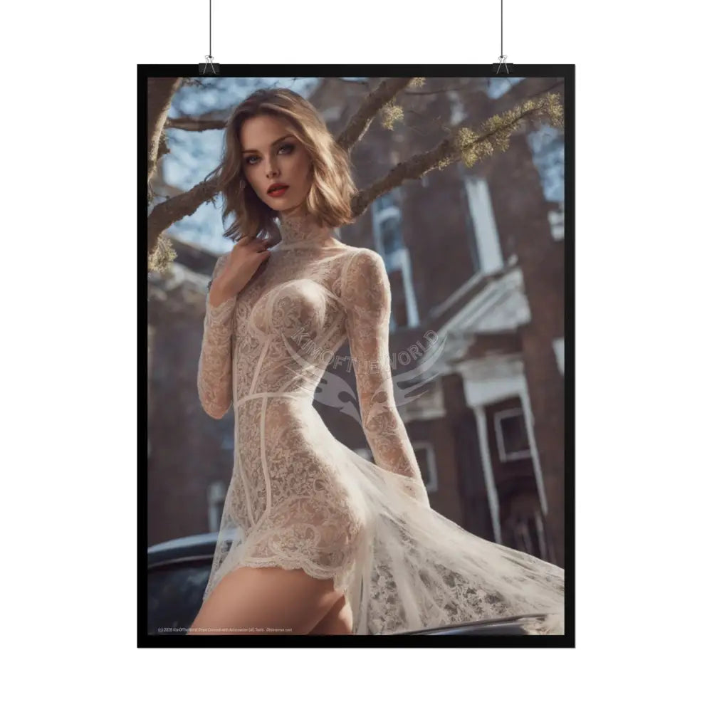 Sheer Street Fashion Girl Rolled Posters — Subtle Sexy Seductive Wall Art Poster