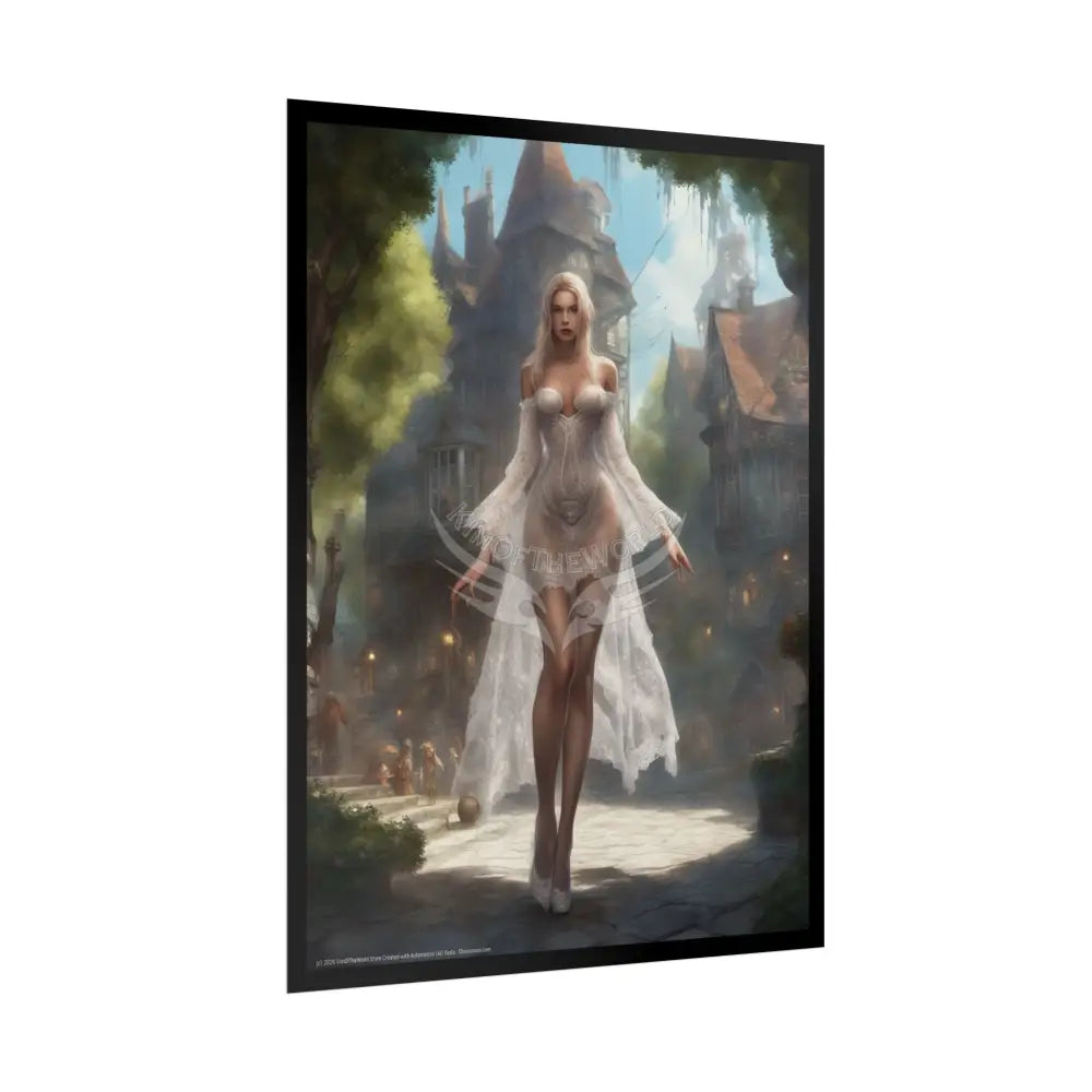 Sheer Street Fashion Girl Rolled Posters — Subtle Sexy Seductive Wall Art Poster