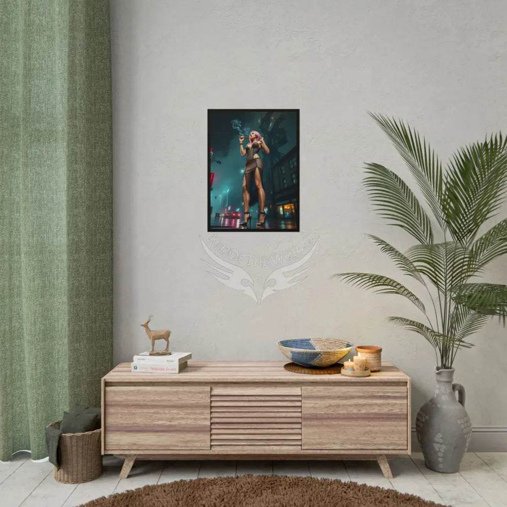 Sheer Street Fashion Tall Girlfriend Giantess Girl Rolled Posters — Subtle AI Girl Wall Art Poster