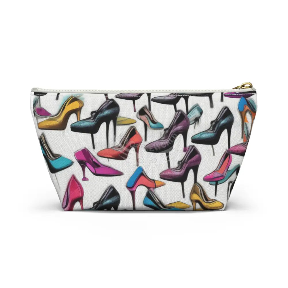 Shoes Wallpaper Print Accessory Pouch — T‑Bottom Cosmetic Bag Bags