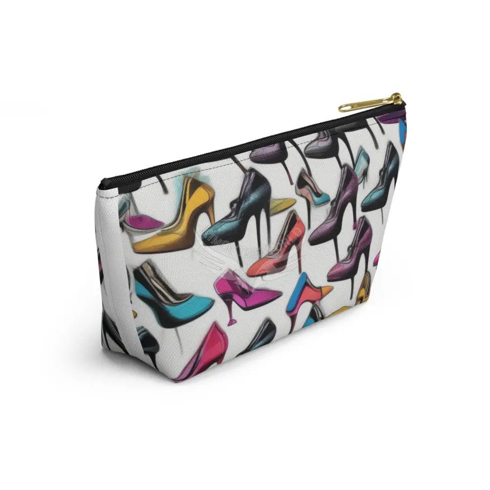 Shoes Wallpaper Print Accessory Pouch — T‑Bottom Cosmetic Bag Bags