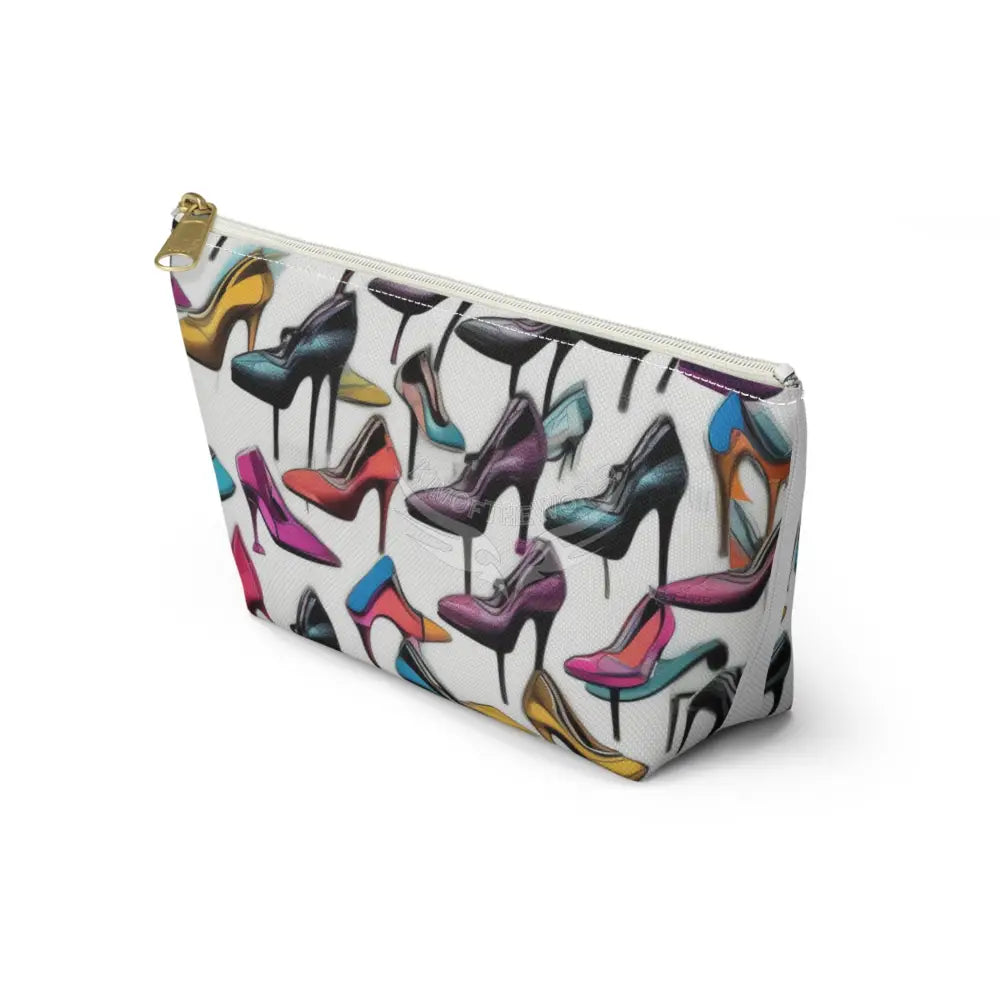 Shoes Wallpaper Print Accessory Pouch — T‑Bottom Cosmetic Bag Bags