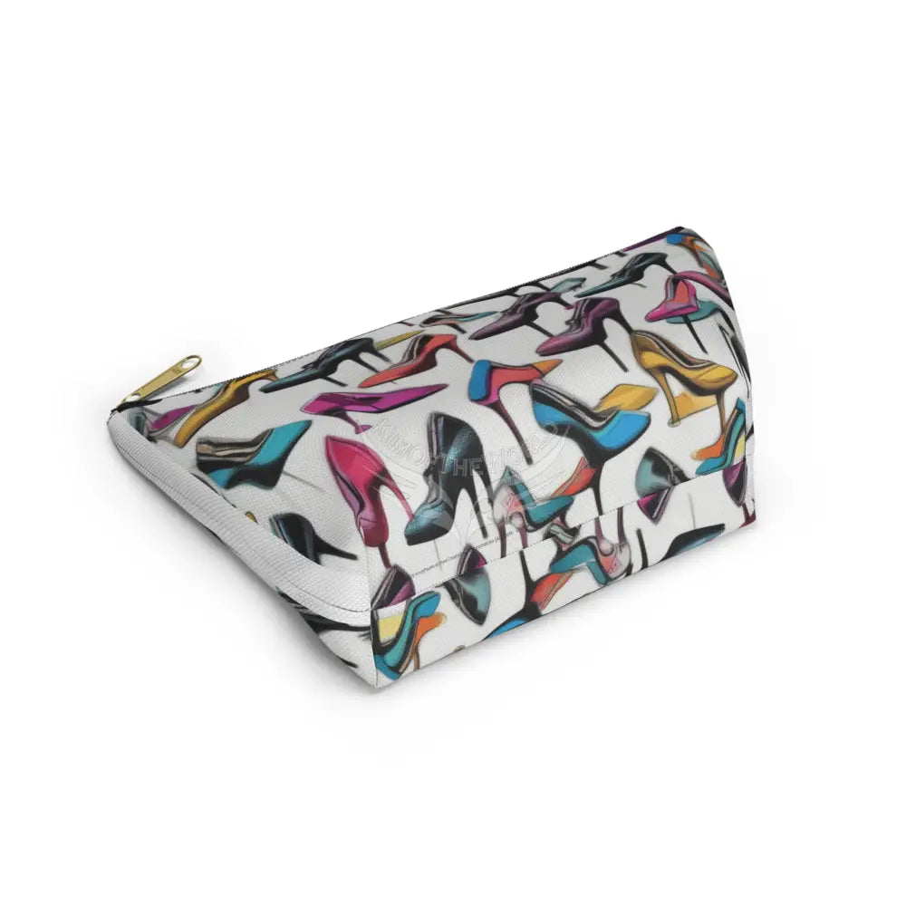 Shoes Wallpaper Print Accessory Pouch — T‑Bottom Cosmetic Bag Bags