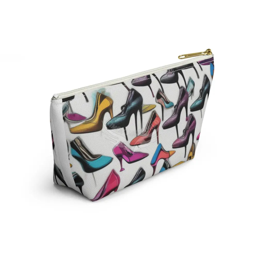 Shoes Wallpaper Print Accessory Pouch — T‑Bottom Cosmetic Bag Bags